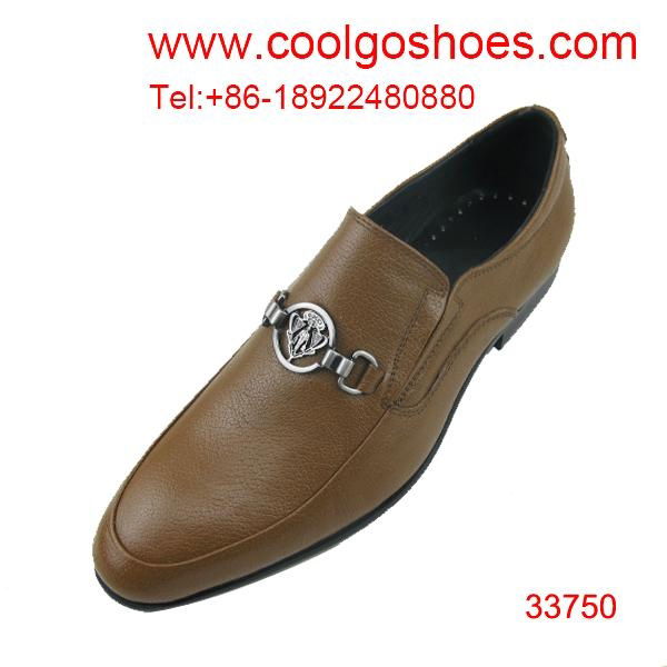 buckle style factory brown men dress shoes