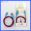 Colorful Braided Data Cable for Iphone5/5S/5C 2