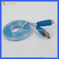 Smile Face Lightening USB LED Cable for iPhone5 1