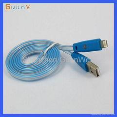 Smile Face Lightening USB LED Cable for iPhone5