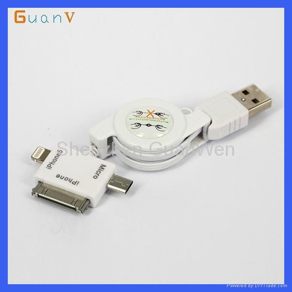 3 in 1 Electronical USB Wire for Universal Mobile Phones