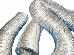 Aluminum foil bonded with glass fiber duct