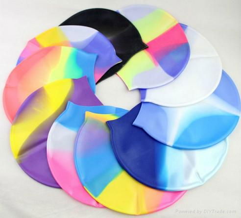 silicone swim cap colorful swiming hat  4