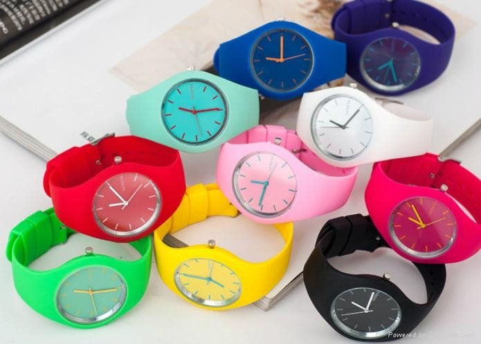 New fashion eco-friendly candy jelly silicone watch 2
