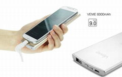 Super slim and mental case 6000mAh power bank