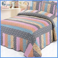 soft wool quilt+ 100% cotton patchwork quilt 