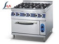 6-burner gas range with electric oven