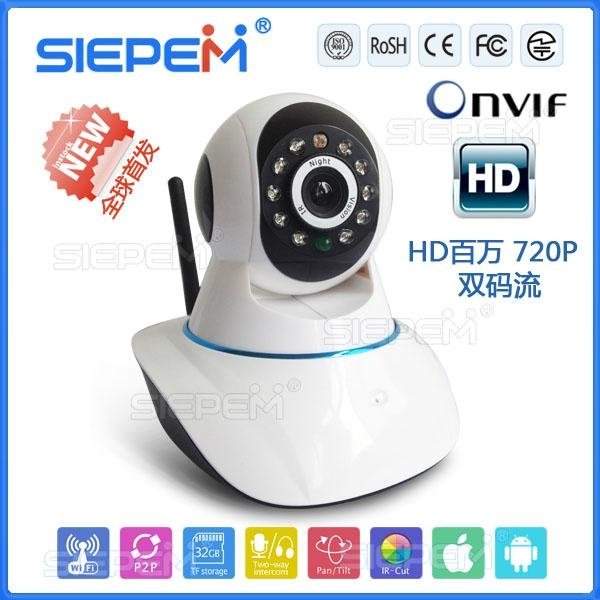 2014 Onvif & P2P 720P Indoor Wireless wired thermal camera Factory