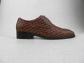 2014 popular weaved calfskin leather men shoes 2