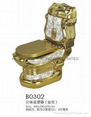 FST-B0302 gold plating series china ceramic toilet sanitary wares 