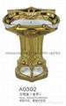 FST-A0302 gold plating  china ceramic pedestal wash basin sanitary wares  1