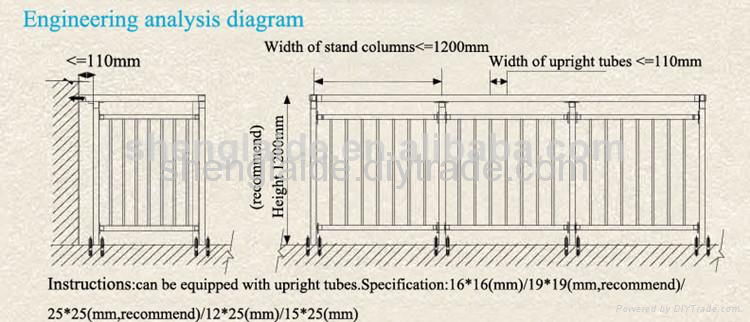 (factory) Hot sale!!! Euro style artistic balcony railing supplier H-9002 5