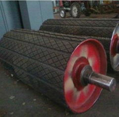 Lagging for conveyor pulleys