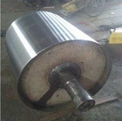 Conveyor steel rubber lagging pulley