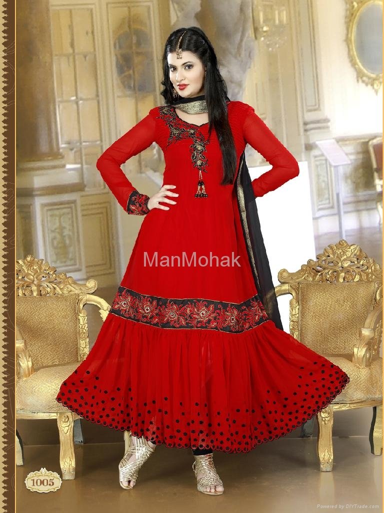 Matwali - Deep Red Color Semi-stitched Salwar Kameez