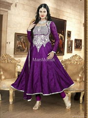 Matwali - Purple Color Semi-stitched Salwar Kameez