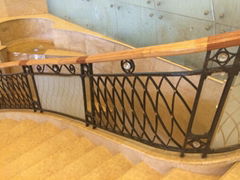 Wrought iron stair handrail