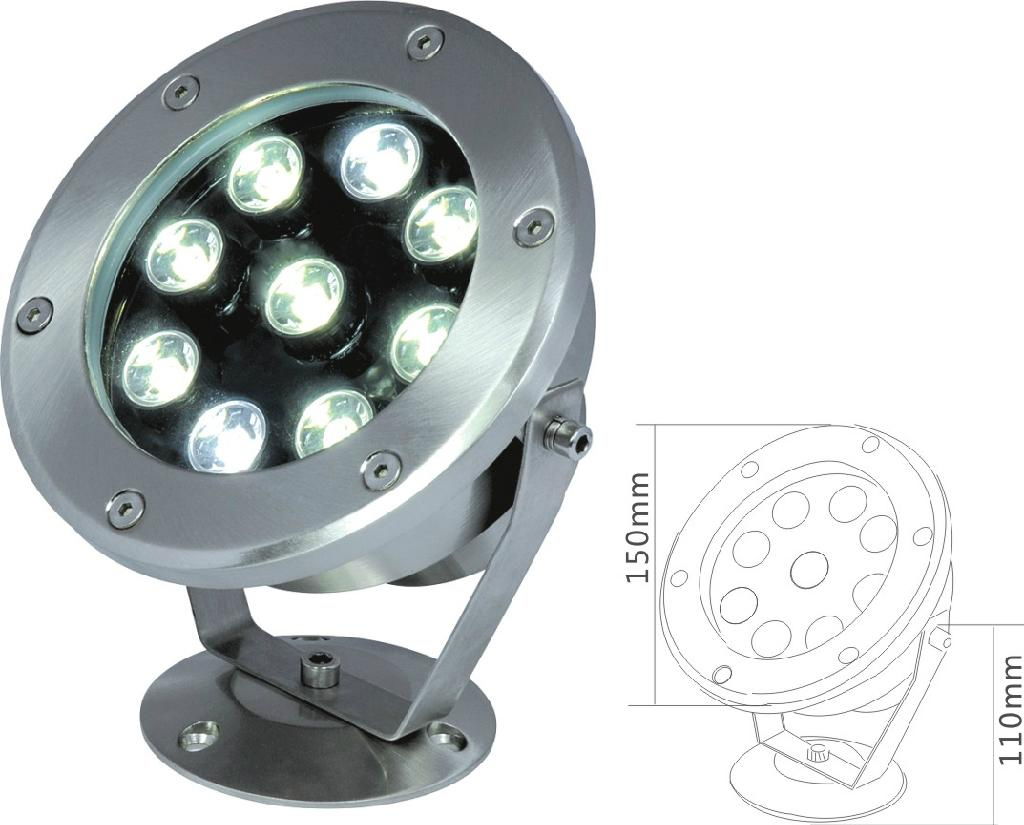 Waterproof LED Underwater Light 9W Under water Lamp 4