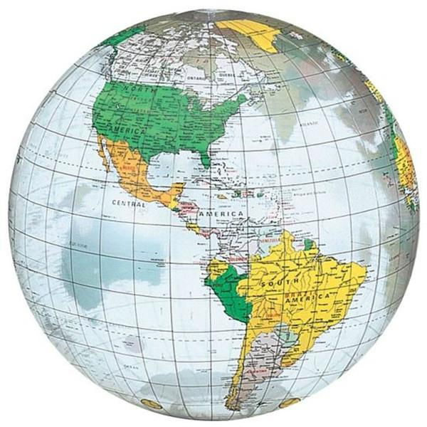 Hot selling cheap custom inflatable earth globe beach ball wholesale