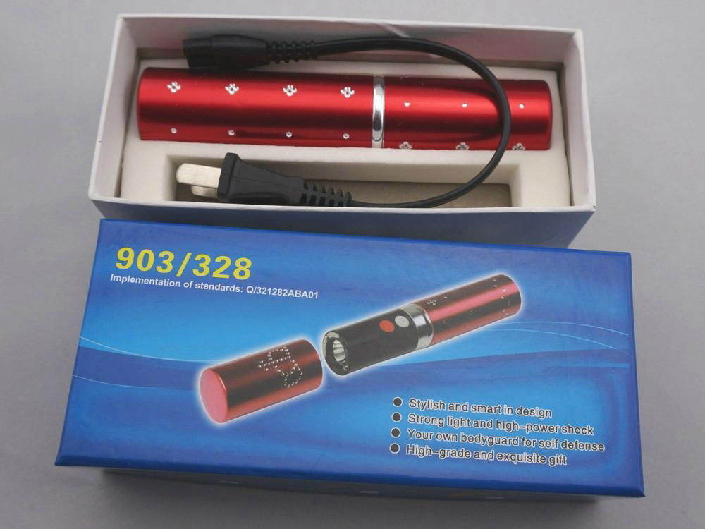 Lipstick Style Self-defense Flashlight Torch High-power Impact  Security set 2