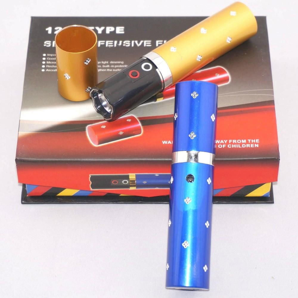 Lipstick Style Self-defense Flashlight Torch High-power Impact  Security set 4