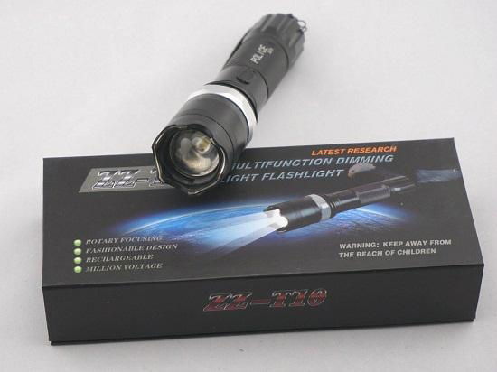 T10 Alloy Xenon Self-defense Flashlight Torch High-power Impact  Security set