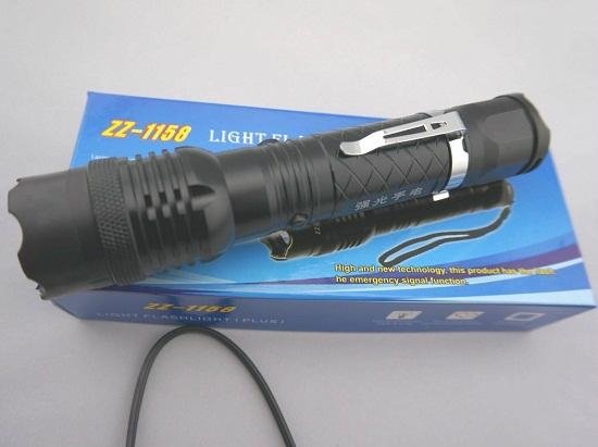 1158  Multifunctional Self-defense Flashlight Torch High-power Impact