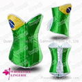 2014 Hot Selling Brazil Flag Print Sexy Corset 1