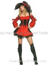 2014 Sexy Red Pirate Halloween Costume
