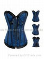 2014 Sexy Blue Lace Zipper corset  2