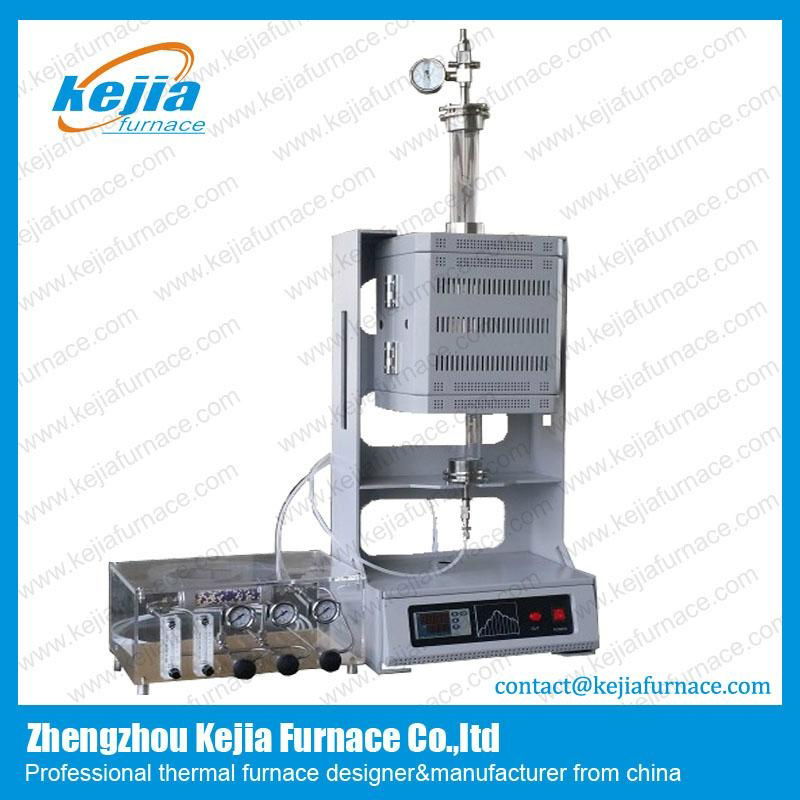 Fluidized Bed Vertical Tube Furnace with 1'' O.D Quartz Tube and Flange for Powd