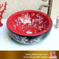 Ceramic bathroom sanitary ware decorative art beautiful ceramic basin  