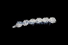 Exquisite Craftsmanship Crystal Bridal Jewelry With Elegant Flower Crystal Clips