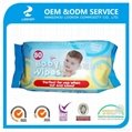 Popular 100% biodegradable OEM 80pcs comfortable touch Baby wet wipes 1