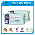 Popular 100% biodegradable OEM 80pcs comfortable touch Baby wet wipes 2