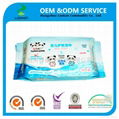 Popular 100% biodegradable OEM 80pcs comfortable touch Baby wet wipes 5