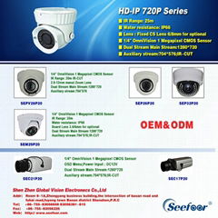 HD-Ipc 720p Bullet Dome CCTV IR Camera