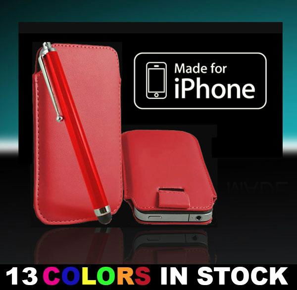 Hot Leather Flip Case Cover Pouch Sleeve for iPhone 5 5S 5C for iPhone 4 4G 4S C 2