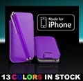 Hot Leather Flip Case Cover Pouch Sleeve for iPhone 5 5S 5C for iPhone 4 4G 4S C 5