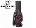 Helix Leather Type Bigger Wheels Golf Stand Bag 1