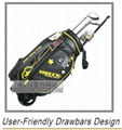 Helix Leather Type Bigger Wheels Golf Stand Bag 5