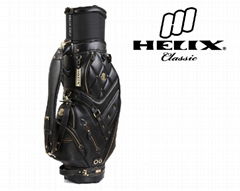 Helix Genuine Leather Golf Travel Bag/Golf Cart Bag