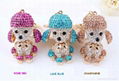 fashion cute crystaldog keychain 1