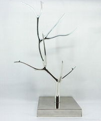 Shiny silver finish Jewellery tree