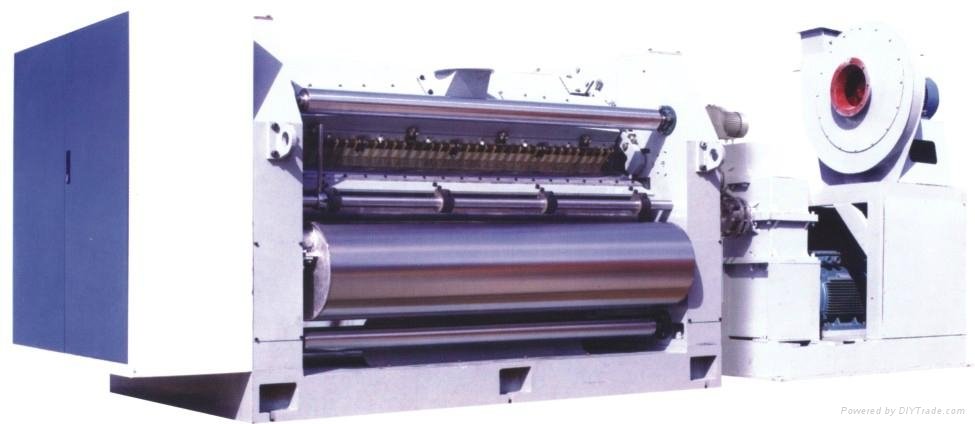 Corrugated pressboard facing machine