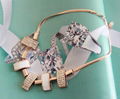 alloy square necklace with good gold