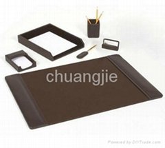leather desk set with 6pcs