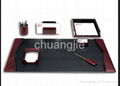 leather desk set with 6pcs 2