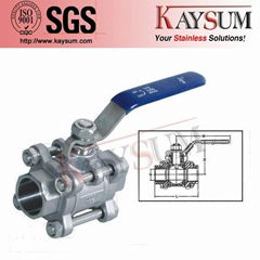 3PC Socket Welding Ball Valve