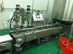 Automatic Weighing Filling Line 20L Machine with Double Nozzles + Caps Pressing 